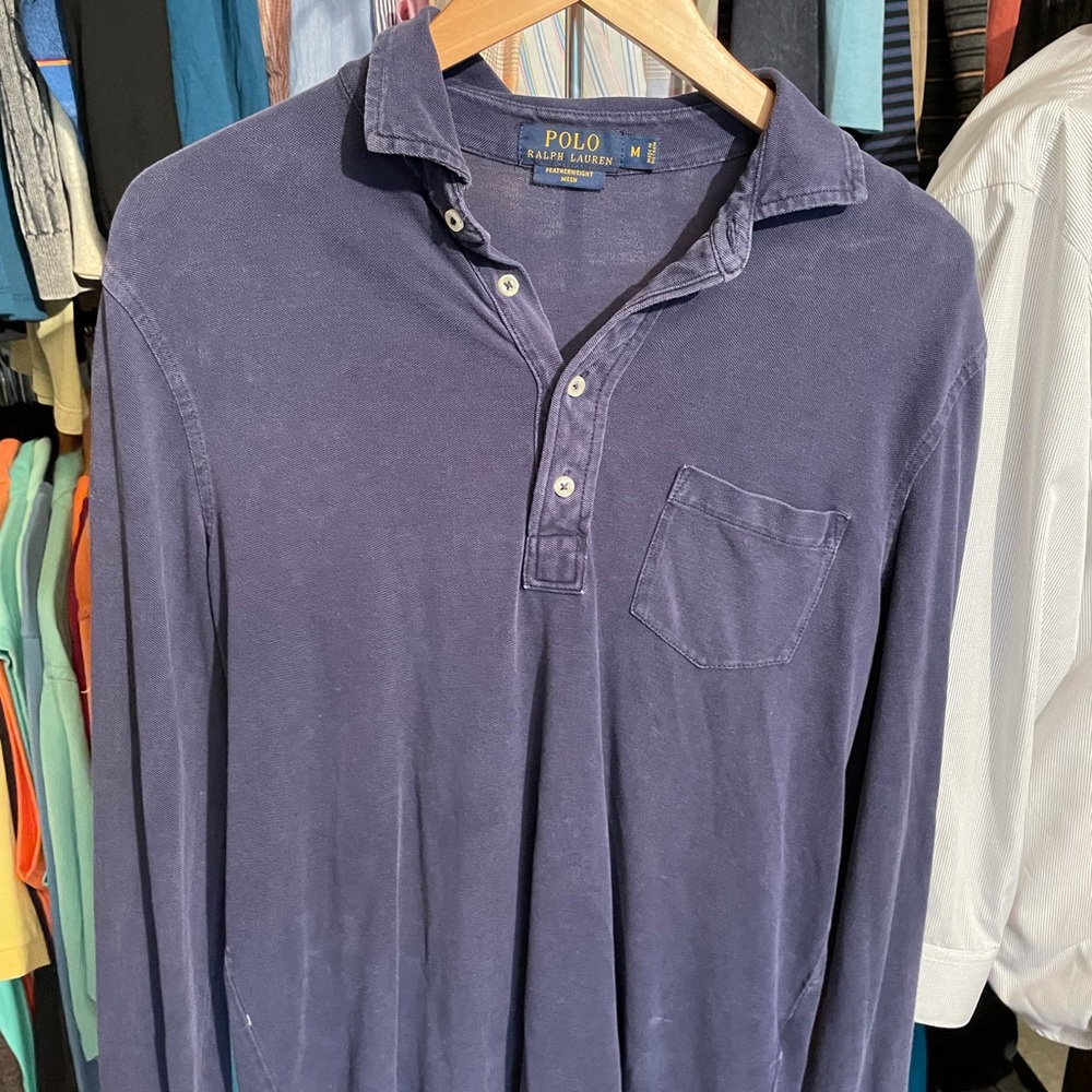 Ralph Lauren Men's Long Sleeve Polo / Blue / Med